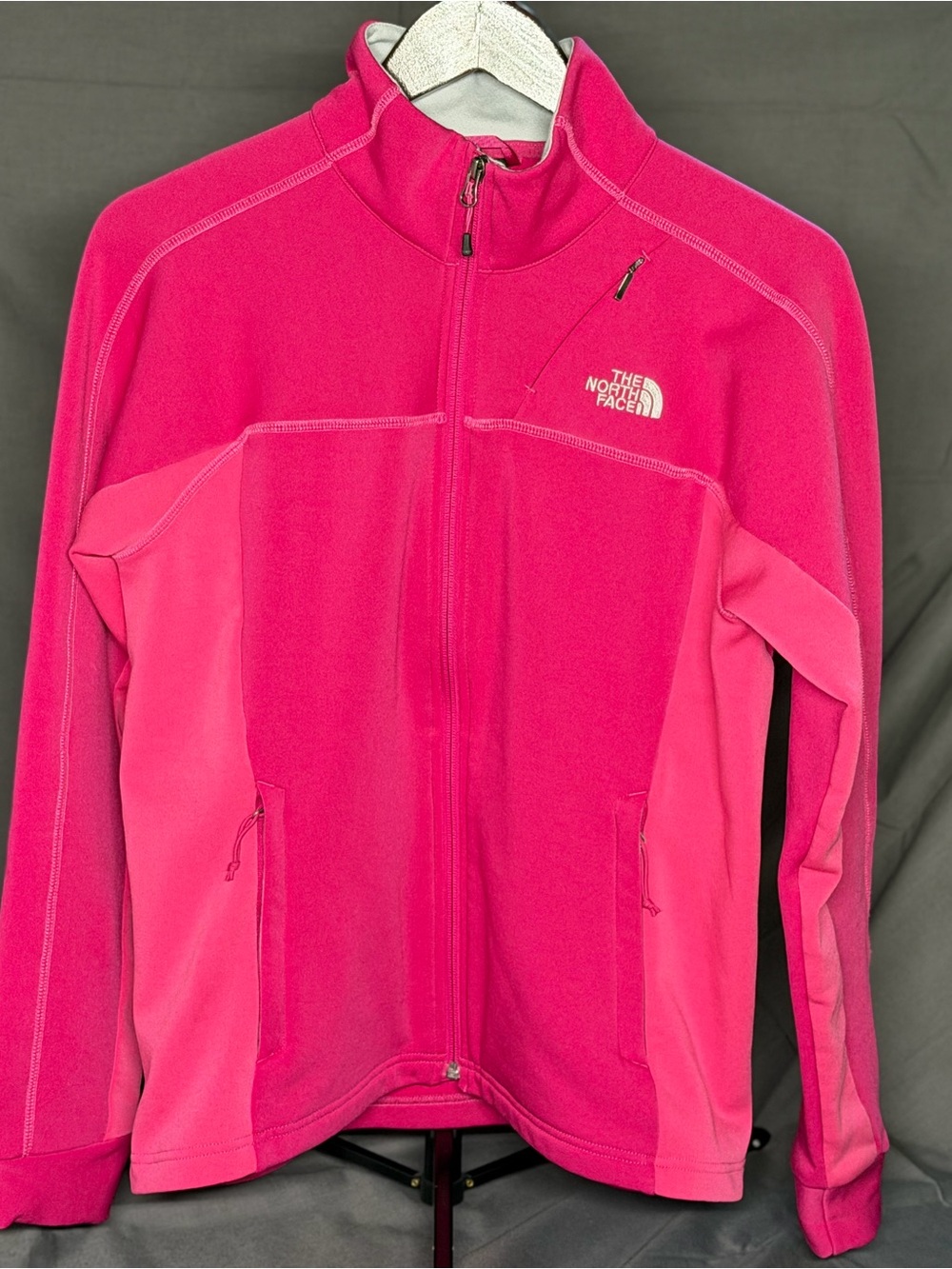 The North Face Women's Two-Tone Hot Pink Soft Shell Fleece Jacket
